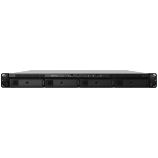 Synology RackStation RS822RP+; Rack 1U; AMD Ryzen V1500B 4-core 2.2 GHz; 2 GB DDR4 ECC SODIMM; 4x 3.5”/2.5” HDD bays; 4x RJ-45 1GbE LAN Port; 2x USB 3.2 Gen 1 Port; eSATA Port; redundant power supply, 3yr warranty