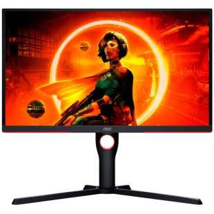 AOC Gaming Monitor 25G3ZM/BK 24.5” 240Hz VA, 1920x1080, 0.5ms, 3000:1, 178/178, Adaptive Sync, HDMI, DP, 3-sided frameless, Full Ergo, G-Menu, Black-Red, 3y