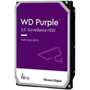 HDD Video Surveillance WD Purple 4TB CMR, 3.5'', 256MB, SATA 6Gbps, TBW: 180