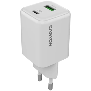 CANYON charger CU45AC GaN 45W 1xPD 1xQC EU White