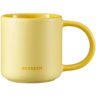 BUYDEEM Ceramic Mug 300 ml, model CD1018, color Mellow Yellow
