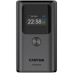 CANYON power bank OnPower 130 TFT 10000 mAh PD30W Dark Grey