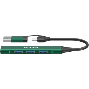 CANYON hub DS-02 4in1 USB-A/C Green