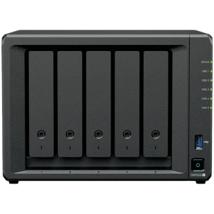 Synology DiskStation DS1525+ Tower, 5-Bays 3.5'' SATA HDD/SSD, 2 x M.2 2280 NVMe SSD slot, CPU AMD Ryzen V1500B 4-core 2.2 GHz, 8 GB DDR4 ECC SODIMM, 2x RJ-45 2.5 GbE LAN Port; 2x USB 3.2; 1 xUSB Type-C expansion port; 2.67 kg; 3yr warranty