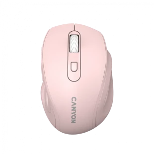 Canyon 6 buttons wireless 2.4Ghz mouse, MX8650A Sensor, DPI up to 1600,Injection case, 3 M life times left and right switches, 2xAAA battery, ABS material. Size: 105x71x40mm, Weight: 59g, Pink