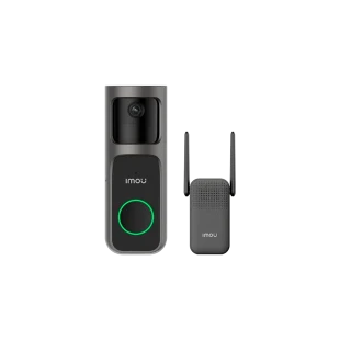 Imou 3MP Wi-Fi Doorbell 2S Kit, 2K QHD, 5000mAh rechargable battery, 125 wide-angle view, night vision 5m, Mic and Speaker, 8x Digital Zoom, PIR Motion / AI Human Detection, USB-C, Chime works as Wi-Fi extender, Weatherproof