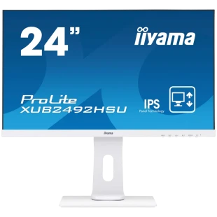 24" WHITE IPS panel, 1920x1080 at 120Hz, EyeComfort, 15cm height adjustable stand, 350cd/m2, 1500:1, Speakers, HDMI, DisplayPort, 1ms MPRT, USB 2x3.2 plus 2x USB-C