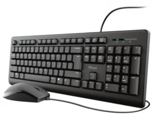 Tastatura+miš TRUST Primo žicni set/US/crna