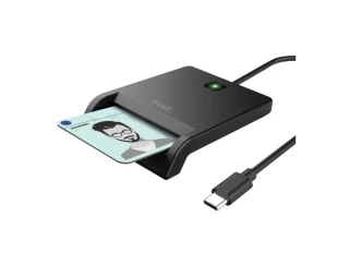 Citac kartica TRUST PRIMO USB-C DNI smart card reader/crna