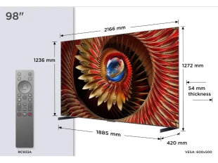 Televizor TCL 98C8K/MiniLED-QLED/98"/4K UHD/144Hz/Google TV/crna