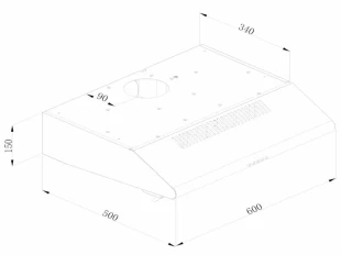 Tesla WG Aspirator TESLA DB600AB/60cm/350m3/h/crna