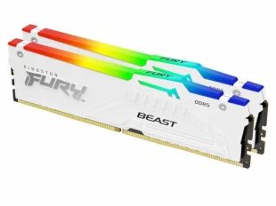 Kingston Memorija KINGSTON 64GB(2x32GB)/DIMM/DDR5/5200MHz/CL36/FURY Beast White RGB EXPO