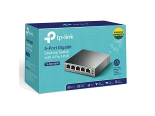 Switch TP-LINK TL-SG1005P Gigabit/5x RJ45/10/100/1000Mbps/4x PoE+/56W PoE/metalno kuciste