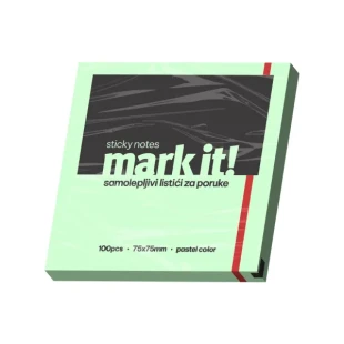 Mark IT Samolepljivi listići Mark 100lis, 75x75mm zeleni