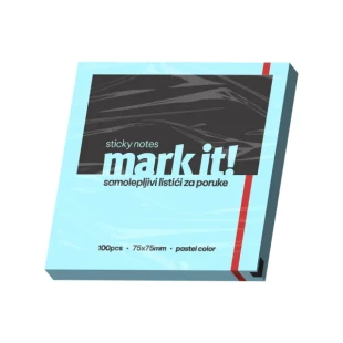 Mark IT Samolepljivi listići Mark 100lis, 75x75mm plavi
