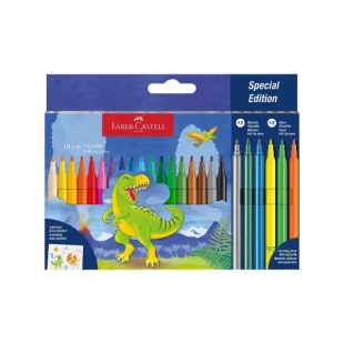 Flomaster školski Faber Castell 1/18+6 Dinosaur 554222