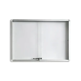 Tabla oglasna Rocada 18xA4, bela magnetna, klizna vrata, 138x99