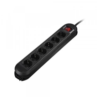 Produžni kabl Hama  3m, 6 utičnica, sklopka crni