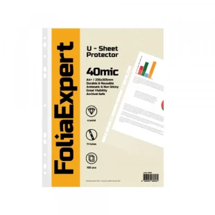 Expert U folija 40 mic 1/100 FOLIAEXPERT A4+ kristal 235x305mm