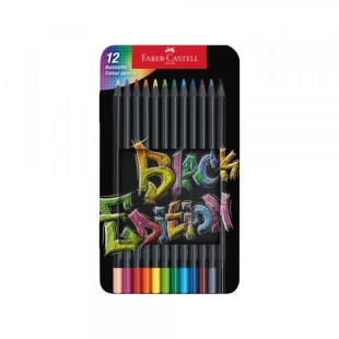 Drvene bojice Faber Castell Black Edition 1/12 116413 met. kutija