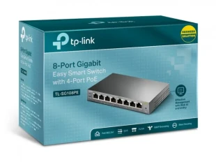 TP-Link Switch TP Link TL-SG108PE 8-port 10/100/1000/4PoE/Metal