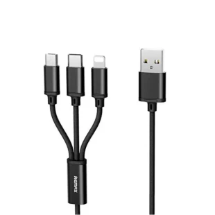 Remax Kabl REMAX Gition RC-131 USB 3u1 Lightning/Micro USB/Type C crni 1m
