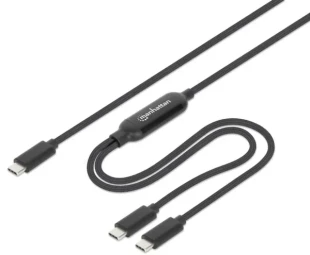Manhattan Dual USB-C Charging Cable 100 W, 2 m 355810
