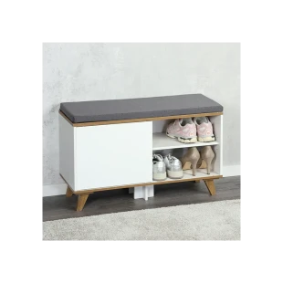 KESPER KSP15942 CIPELARNIK  SA JASTUKOM ZA SEDENJE BELI 77 x 48 x 30 CM