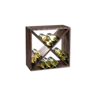 KESPER KSP69241 POLICA ZA VINO BOROVO DRVO FSC 24 FLAŠE 50X50X25CM