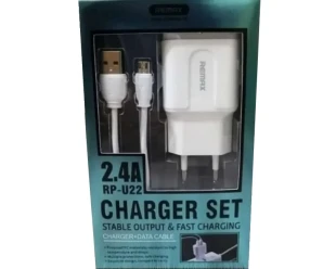 REMAX Strujni FAST punjač 2,4A 2x USB+ TIP C kabl 1m beli 