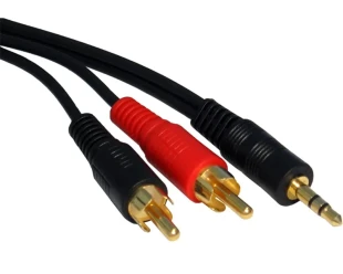 FAST ASIA Kabl audio 3.5mm - 2xRCA 1.5m crni 