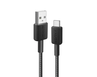ANKER 322 USB tip-A na USB tip-C kabl M/M 0.9m, 18W, pleteni, crni 