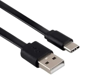 E-GREEN Kabl 2.0 USB A - USB 3.1 tip C M/M 5A 1m crni 