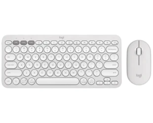LOGITECH Pebble2 Wireless Combo US tastatura + miš bela 