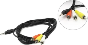 GEMBIRD CCA-4P2R-2M Gembird Jack AV 3.5mm 4-pin, cable Jack AV 3.5mm male - 3x RCA male 2m black