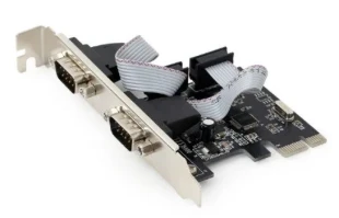 SPC-22 Gembird 2 serial port PCI-Express RS232 add-on card, with extra low-profile bracket A