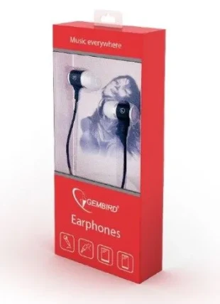 GEMBIRD MHS-EP-001 Gembird Metal MP3 slusalice sa mikrofonom black (1x3,5mm) A