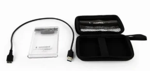 GEMBIRD EE2-U3S9-6 Gembird USB 3.0 Externo kuciste za 2.5 SATA hard diskove 9,5mm transparentni + futrola A