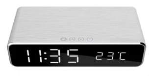 GEMBIRD DAC-WPC-01-S Gembird Digitalni sat + alarm sa bezicnim punjenjem telefona, Silver