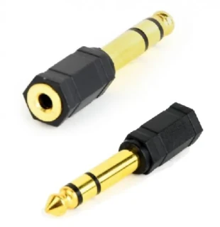 GEMBIRD A-6.35M-3.5F Gembird 6.35mm stereo plug to 3.5mm stereo socket CAGP23930BK