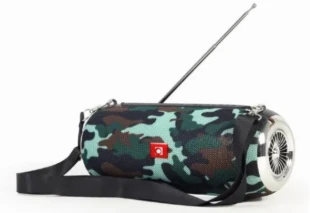SPK-BT-17-CM Gembird Portable Bluetooth speaker +handsfree 2x5W, FM, USB, SD, AUX + antena camo