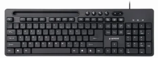 GEMBIRD KB-UM-108 Gembird Multimedijalna tastatura US layout black USB sa drzacem za telefon A