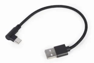 GEMBIRD CC-USB2-AMCML-0.2M Gembird pod uglom USB Type-C kabl za punjenje i prenos podataka, 0.2 m, black