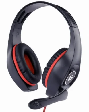 GEMBIRD GHS-05-R Gembird Stereo gejmerske slusalice sa mikrofonom+volume kontrolom 3.5mm RED