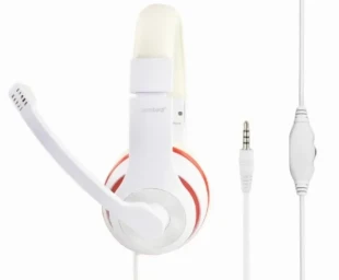MHS-03-WTRD Gembird Slusalica sa mikrofonom, 1x3,5mm white/red