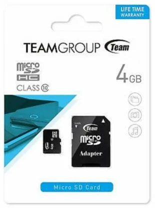 TEAM GROUP TeamGroup MICRO SDHC 4GB CLASS 10+SD Adapter TUSDH4GCL1003