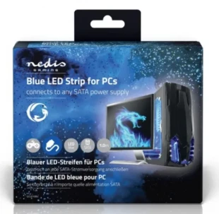 NEDIS GCLD10BU LED traka, SATA konektor, plava, 100cm