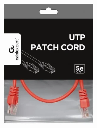GEMBIRD PP12-0.5M/R Gembird Mrezni kabl, CAT5e UTP Patch cord 0.5m red