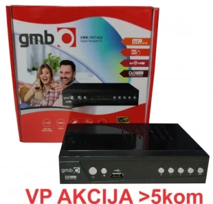 GEMBIRD GMB-TDT-033 ** DVB-T2/C SET TOP BOX USB/HDMI/Scart/RF-out, PVR, Full HD,H264, hdmi-kabl (1279)
