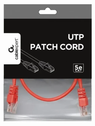 GEMBIRD PP12-0.25M/R Gembird Mrezni kabl, CAT5e UTP Patch cord 0.25m red